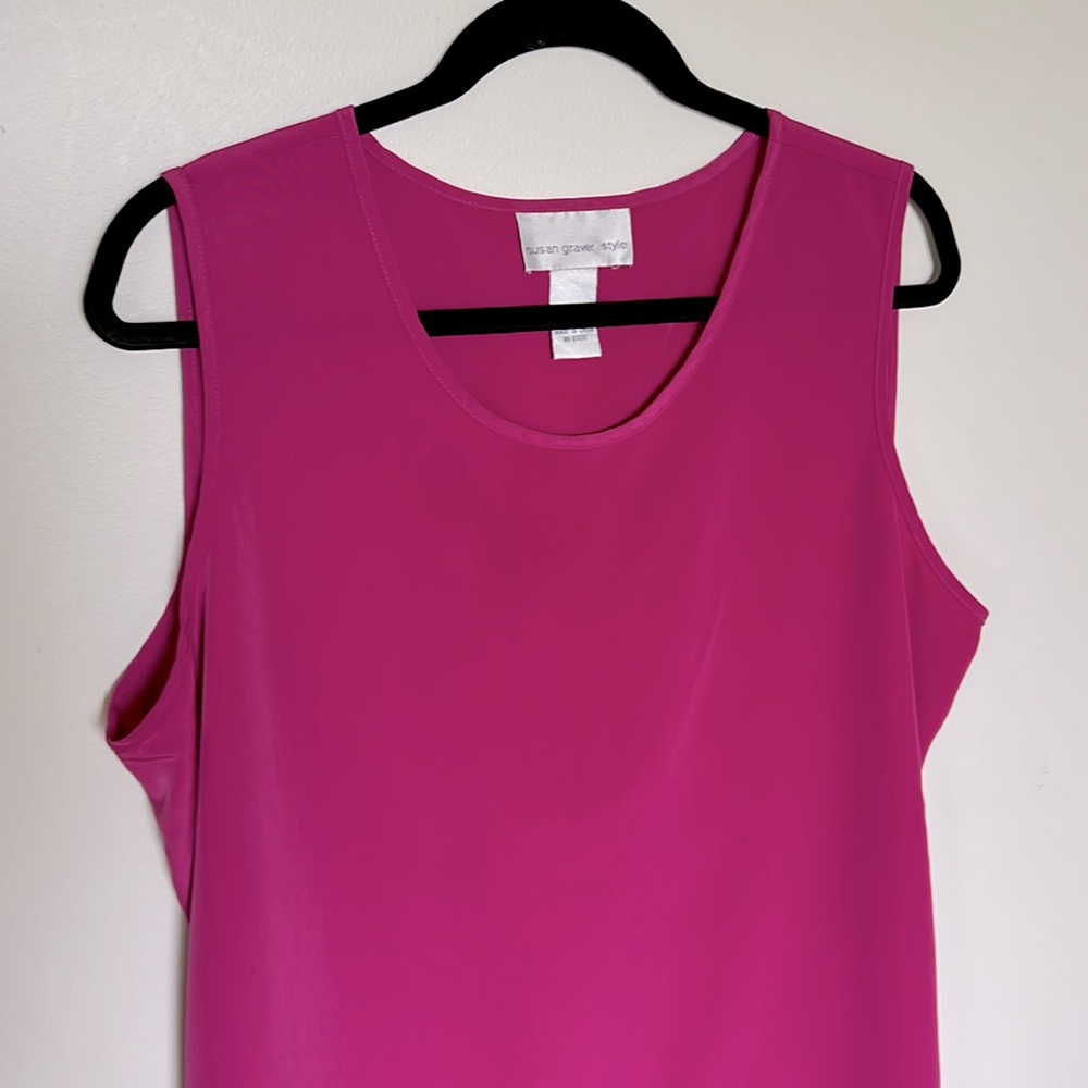 Susan Graver Magenta Tank Top size 1x